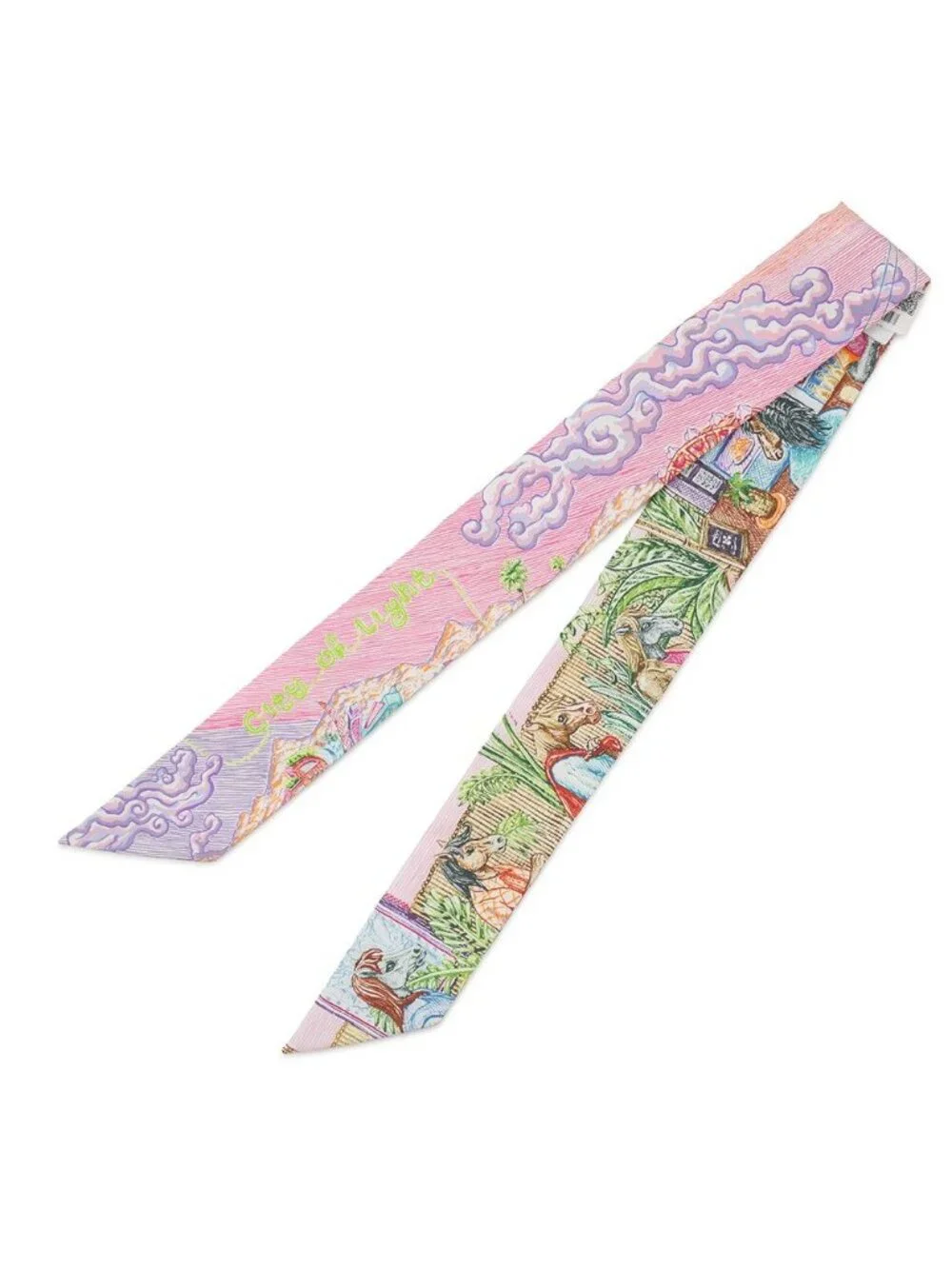 Hermes Scarf Twilly of Light City Silk